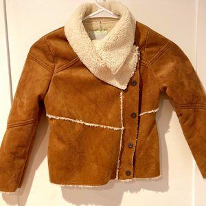 Girl's lightweight Shearling Moto Jacket